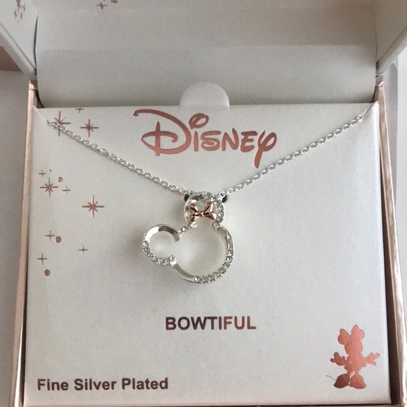 Disney Jewelry Disney Bowtiful Fine Silver Plated Minnie Mouse